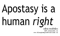 Apostasy is a human right