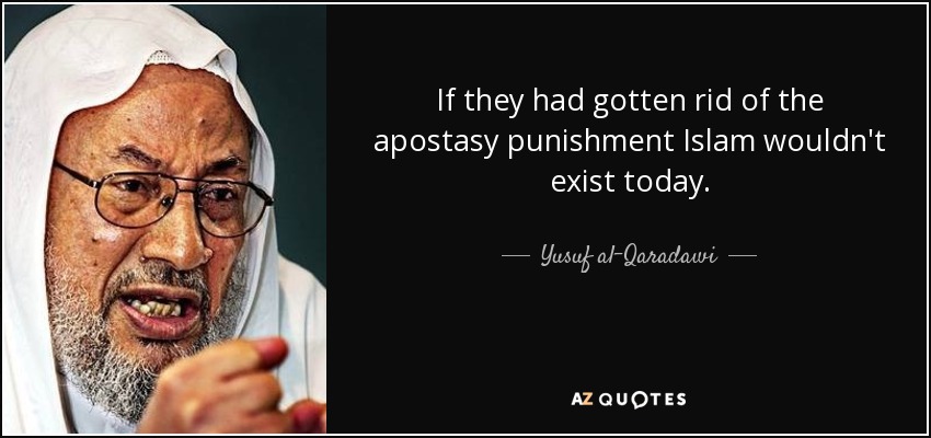 Yusuf al-Qaradawi quotation on apostasy