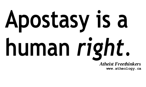 Apostasy is a human right
