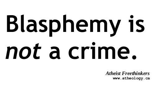 Blasphemy is not a crime