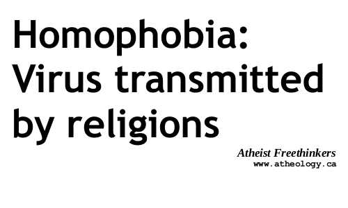 Homophobia: Virus transmitted by religions